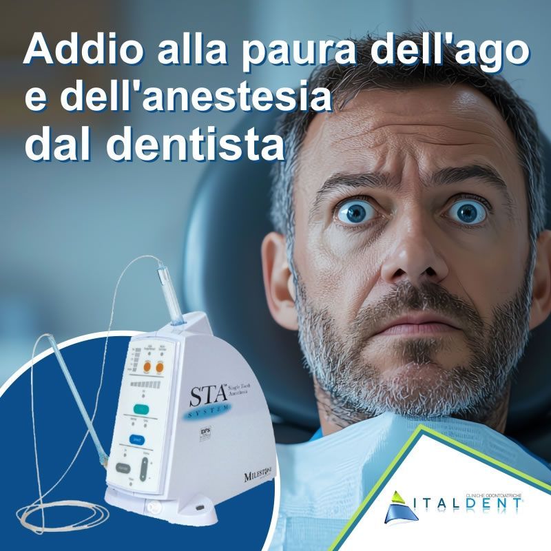 Addio alla paura dell'ago e dell'anestesia dal dentista